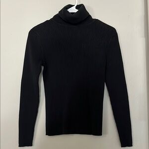 Moda International Black Cowl Turtleneck Sweater